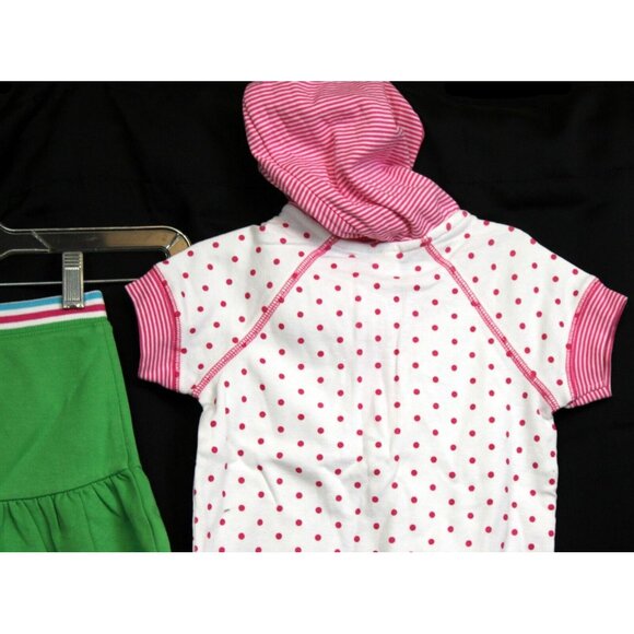 NEW 2008 Gymboree Tennis Match 2pc Outfit sz 4 Skort Hooded Polka Dot Shirt Prep - Picture 7 of 9